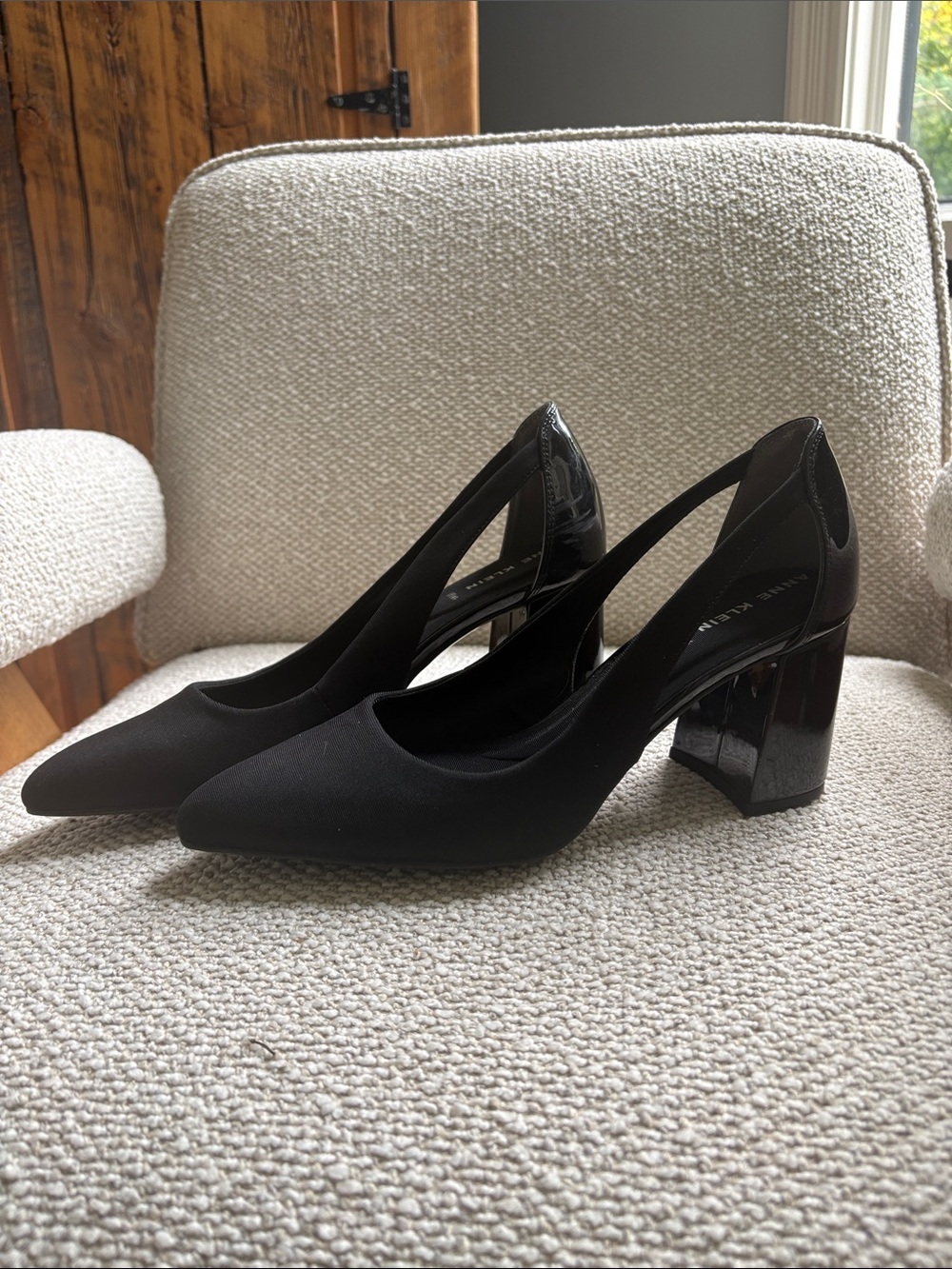 Classic Black Block Heel Pumps - Women's 8.5